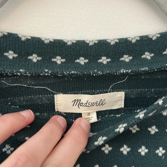 Madewell Floral Jacquard Puff-Sleeve Top in Green Lane - Picture 5 of 8